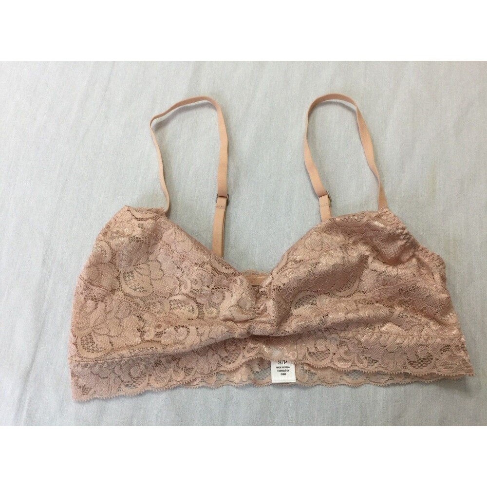 GILLIGAN OMALLEY WOMENS LACE BRALETTE WIRE FREE BRA SIZE S